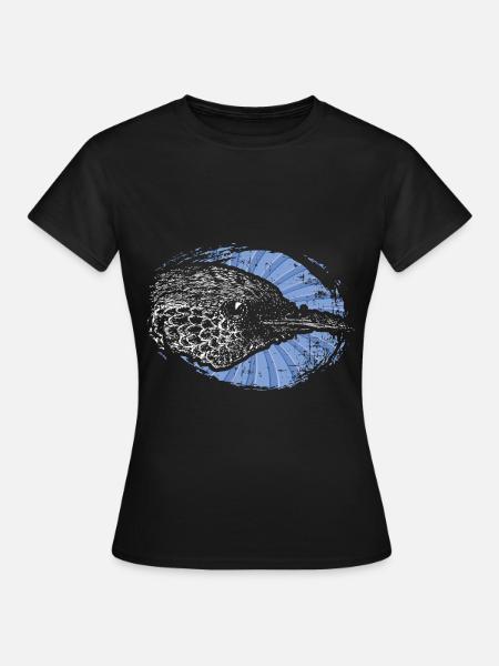 Vogel Ornithologe - Frauen T-Shirt - Schwarz