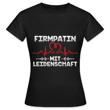 Firmpatin mit Leidenschaft Firmung - Frauen T-Shirt - Schwarz - Vorne - AI Model Female 172 dark (172cm)