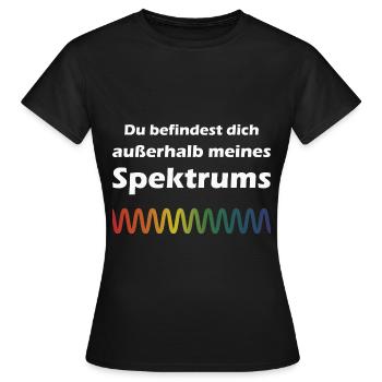 Elektrizität Spektrum Witz Physik - Frauen T-Shirt - Schwarz - Vorne - AI Model Female 172 dark (172cm)