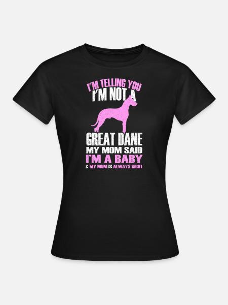 Große Danois Mom Ich bin Baby Geschenk - T-shirt dam - svart