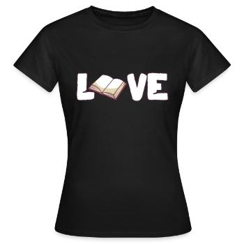 Livre, livres, amour des livres - T-shirt Femme - noir - Devant - AI Model Female 172 dark (172cm)