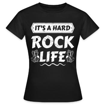 Geologie Geologe Fossilien - Hard Rock Life - Frauen T-Shirt - Schwarz - Vorne - AI Model Female 172 dark (172cm)