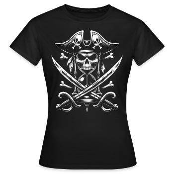 Roberts Unbreakable Pirate Flag - Women's T-Shirt - black - Front - AI Model Female 172 dark (172cm)
