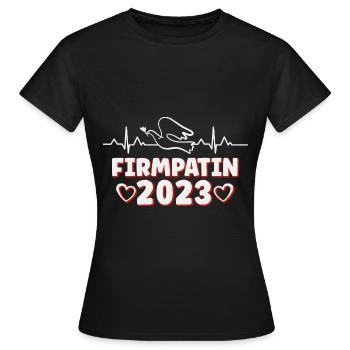 Firmpatin 2023 Herzschlag Firmung - Frauen T-Shirt - Schwarz - Vorne - AI Model Female 172 dark (172cm)