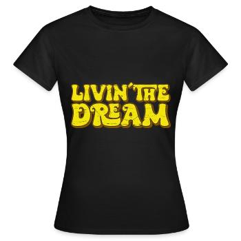 Vivre le rêve - T-shirt Femme - noir - Devant - AI Model Female 172 dark (172cm)