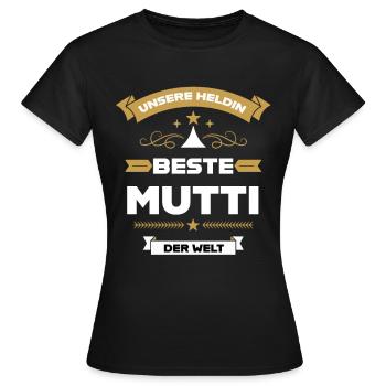 Best mom in the world Best mom in mother gift - Women's T-Shirt - black - Front - AI Model Female 172 dark (172cm)