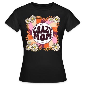 Geschenk Humor Retro Thema für Mama Frau - Frauen T-Shirt - Schwarz - Vorne - AI Model Female 172 dark (172cm)
