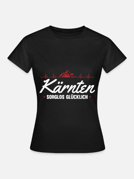 Kärnten Herzschlag Alpen Österreich - Frauen T-Shirt - Schwarz