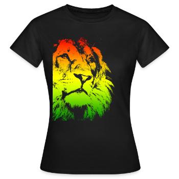 Tête de lion - T-shirt Femme - noir - Devant - AI Model Female 172 dark (172cm)