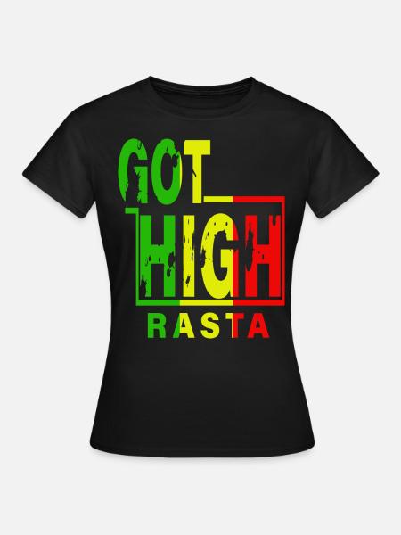 Got high Rasta - Frauen T-Shirt - Schwarz