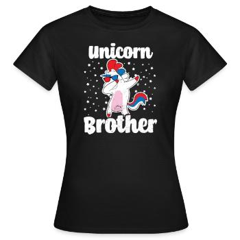 Cadeau frère fringant frère licorne - T-shirt Femme - noir - Devant - AI Model Female 172 dark (172cm)