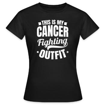 Prostata-Krebs-Krebs-Kampf Outfit Geschenk - Frauen T-Shirt - Schwarz - Vorne - AI Model Female 172 dark (172cm)