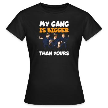 Police Officer Gang ist größer deine - Frauen T-Shirt - Schwarz - Vorne - AI Model Female 172 dark (172cm)