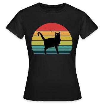 Amoureux des chats - T-shirt Femme - noir - Devant - AI Model Female 172 dark (172cm)