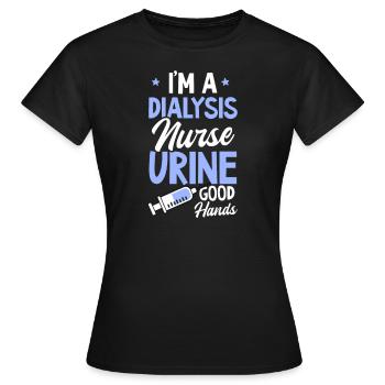 Dialysetechnik Urin gute Hände - Frauen T-Shirt - Schwarz - Vorne - AI Model Female 172 dark (172cm)