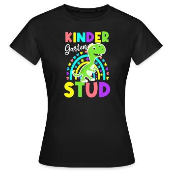 Premier jour d’école Kindergarten Stud - T-shirt Femme - noir - Devant - AI Model Female 172 dark (172cm)