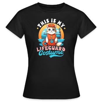Rettungsschwimmer Rettungsschwimmer Kostüm - Frauen T-Shirt - Schwarz - Vorne - AI Model Female 172 dark (172cm)