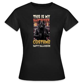 Halloween Barkeeper Das ist mein Barkeeper Kostüm - Frauen T-Shirt - Schwarz - Vorne - AI Model Female 172 dark (172cm)