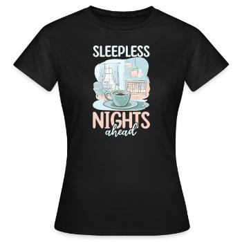 Schlaflose Nächte für den zukünftigen Vater - Frauen T-Shirt - Schwarz - Vorne - AI Model Female 172 dark (172cm)
