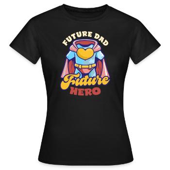 Futur Papa Futur Papa Futur Héros - T-shirt Femme - noir - Devant - AI Model Female 172 dark (172cm)