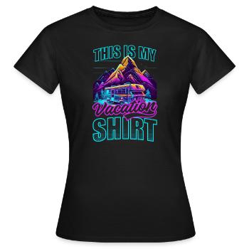 Summer Vacation This Is Vacation Outfit - Women's T-Shirt - black - Front - AI Model Female 172 dark (172cm)