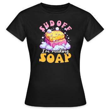Seife machen Sud Aus Ich mache Seife - Frauen T-Shirt - Schwarz - Vorne - AI Model Female 172 dark (172cm)