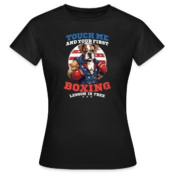 Boxe Boxe Leçon - T-shirt Femme - noir - Devant - AI Model Female 172 dark (172cm)