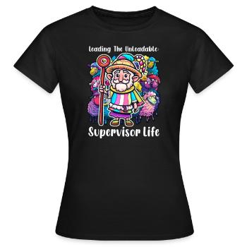 Superviseur menant l’inhabitable : la vie du superviseur - T-shirt Femme - noir - Devant - AI Model Female 172 dark (172cm)