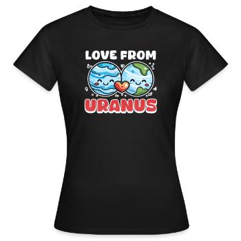 Uranus Liebe von Uranus - Frauen T-Shirt - Schwarz - Vorne - AI Model Female 172 dark (172cm)