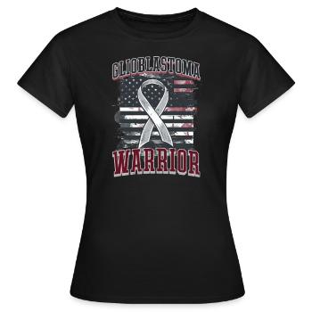 Glioblastom-Bewusstsein Glioblastom-Bewusstsein - Frauen T-Shirt - Schwarz - Vorne - AI Model Female 172 dark (172cm)