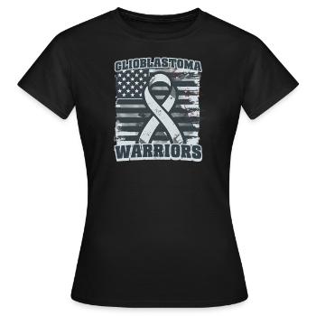 Sensibilisation au glioblastome Glioblastoma Warriors - T-shirt Femme - noir - Devant - AI Model Female 172 dark (172cm)