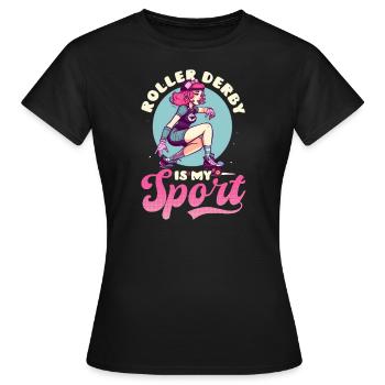 Roller Derby Roller Derby Is Sport - Women's T-Shirt - black - Front - AI Model Female 172 dark (172cm)