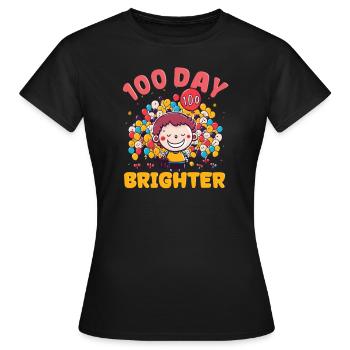 100 Tage in der Schule 100 Tage heller - Frauen T-Shirt - Schwarz - Vorne - AI Model Female 172 dark (172cm)