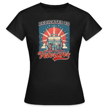 VA Nurse Dedicated To Veterans - Women's T-Shirt - black - Front - AI Model Female 172 dark (172cm)