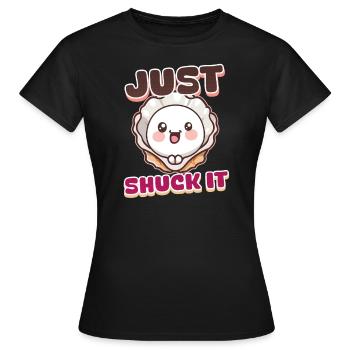 Huître juste écaillée - T-shirt Femme - noir - Devant - AI Model Female 172 dark (172cm)