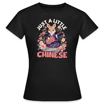 Chinesisch Nur wenig Chinesisch - Frauen T-Shirt - Schwarz - Vorne - AI Model Female 172 dark (172cm)