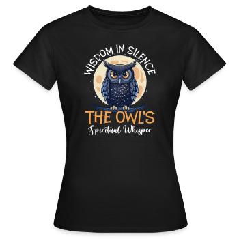Hibou spirituel Le murmure spirituel du hibou - T-shirt Femme - noir - Devant - AI Model Female 172 dark (172cm)
