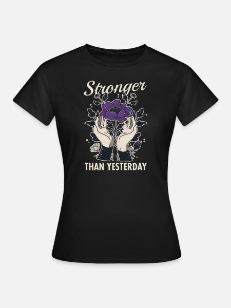 Häusliche Gewalt stärker als gestern - Frauen T-Shirt - Schwarz