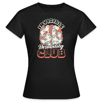 Handicap invisible Club des handicapés invisibles - T-shirt Femme - noir - Devant - AI Model Female 172 dark (172cm)