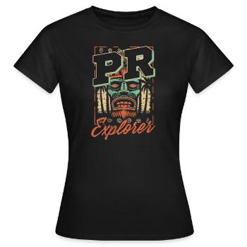 Puerto Rico PR Explorer - Women's T-Shirt - black - Front - AI Model Female 172 dark (172cm)