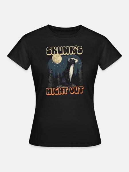 Skunk Skunks Abend - Frauen T-Shirt - Schwarz