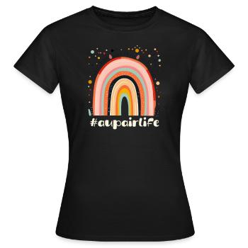 Au Pair #Aupairlife - T-shirt Femme - noir - Devant - AI Model Female 172 dark (172cm)