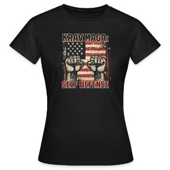 Krav Maga Self Défense - T-shirt Femme - noir - Devant - AI Model Female 172 dark (172cm)