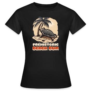 Beach Fossils Prehistoric Beach Bum - Women's T-Shirt - black - Front - AI Model Female 172 dark (172cm)