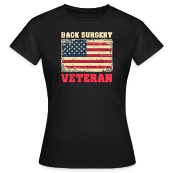 Back Surgery Back Surgery Veteran - Women's T-Shirt - black - Front - AI Model Female 172 dark (172cm)
