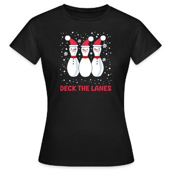 Bowling Deck Les Pistes - T-shirt Femme - noir - Devant - AI Model Female 172 dark (172cm)