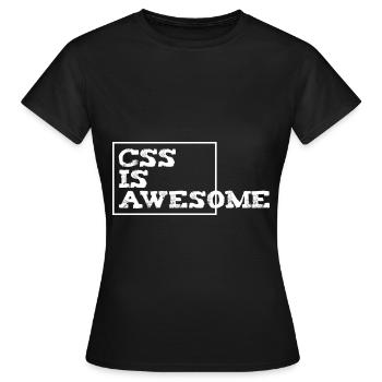css is awesome - Frauen T-Shirt - Schwarz - Vorne - AI Model Female 172 dark (172cm)
