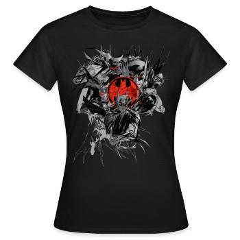 Batman Composition Dark Red - Women's T-Shirt - black - Front - AI Model Female 172 dark (172cm)