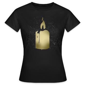 candle - Women's T-Shirt - black - Front - AI Model Female 172 dark (172cm)