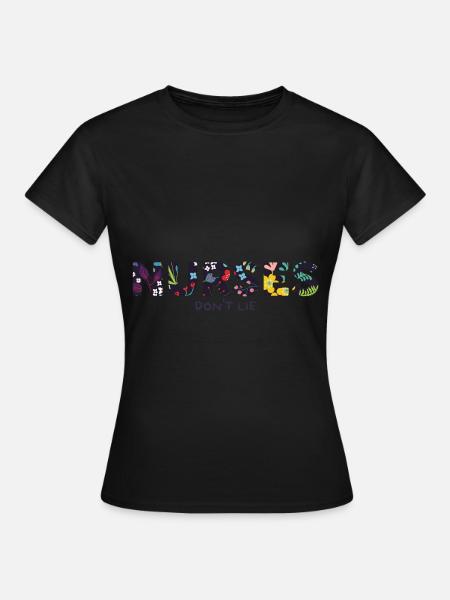 Krankenschwestern lügen nicht Floral Nurse Design - Frauen T-Shirt - Schwarz